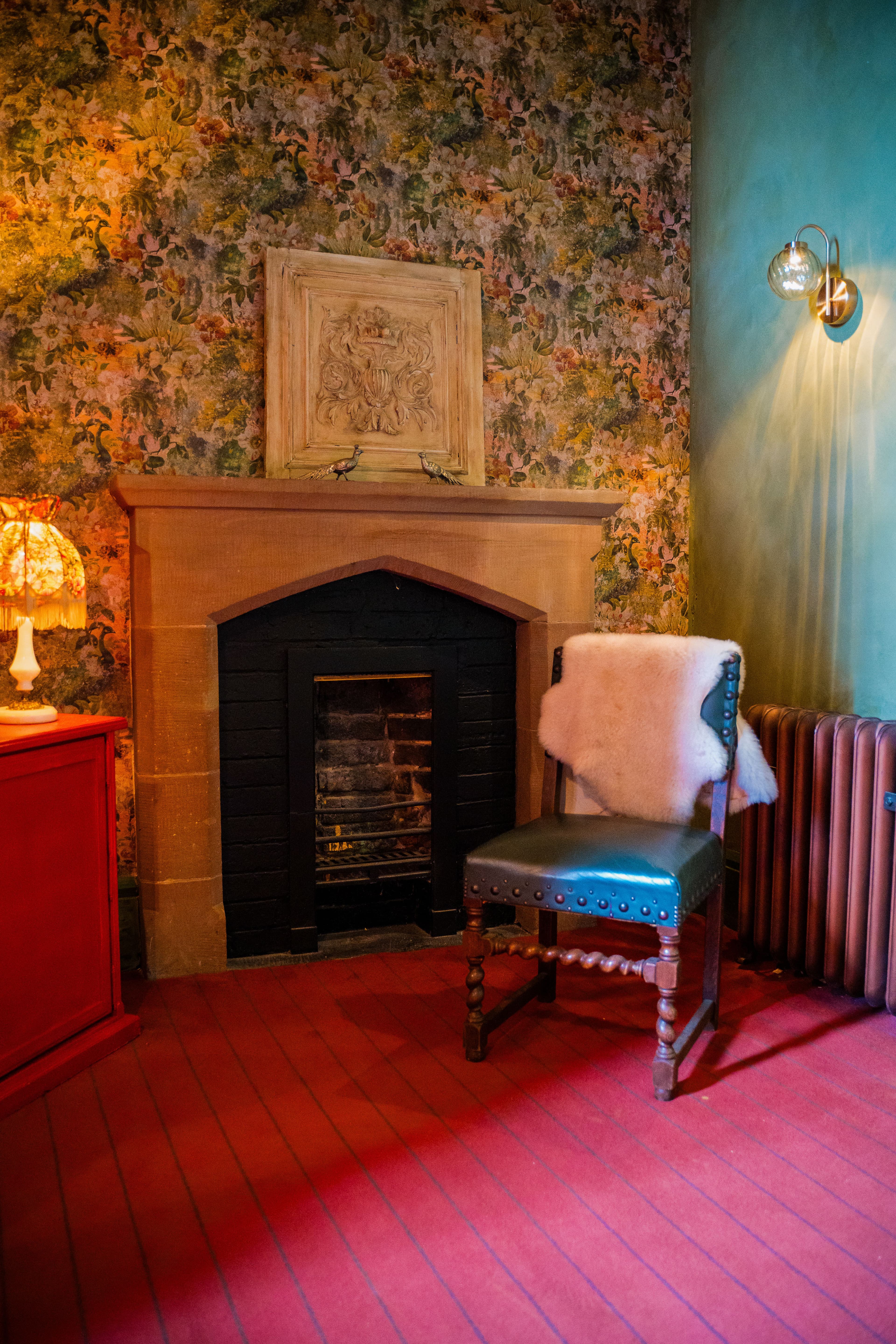 A nod to the medieval style with a chair sourced from an antiques fair