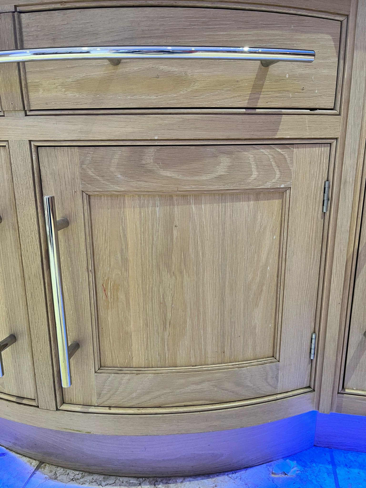 A before shot of the kitchen units