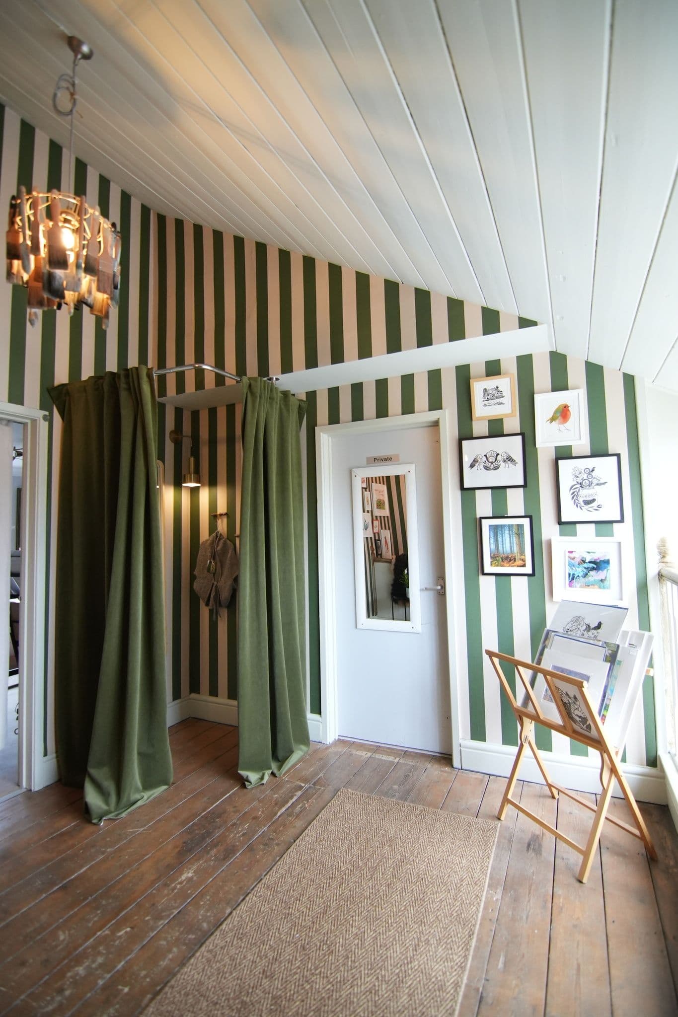 The newly designed landing space which features a custom dressing room.